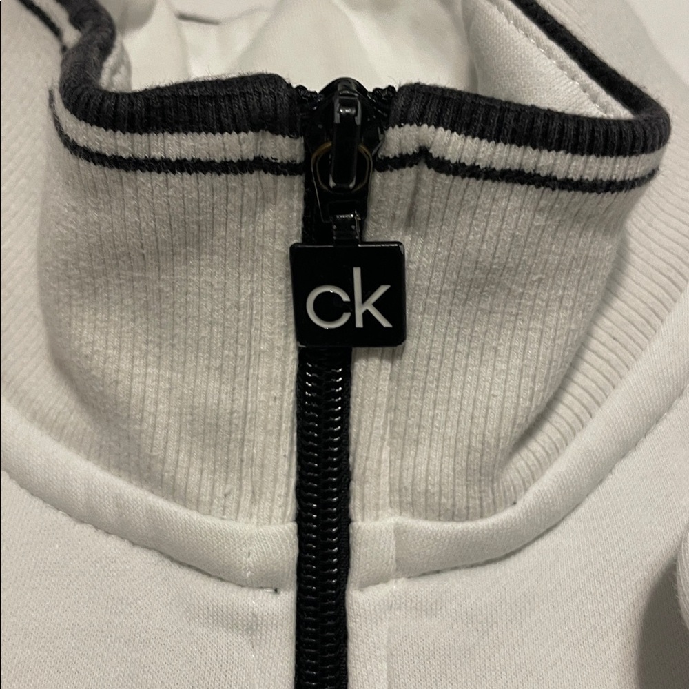 Calvin Klein Women's Black and White Bomber Jacket - Picture 3 of 5